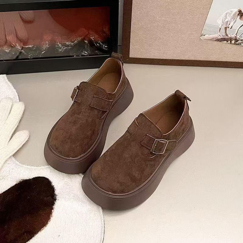 

Casual all-inclusive women s 2 spring and autumn new matte thick-bottomed muffin to increase the height of one pedal women s single 35