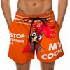 Men Drawstring Special  Print Beer Festival Beach Casual Trouser Shorts Pant