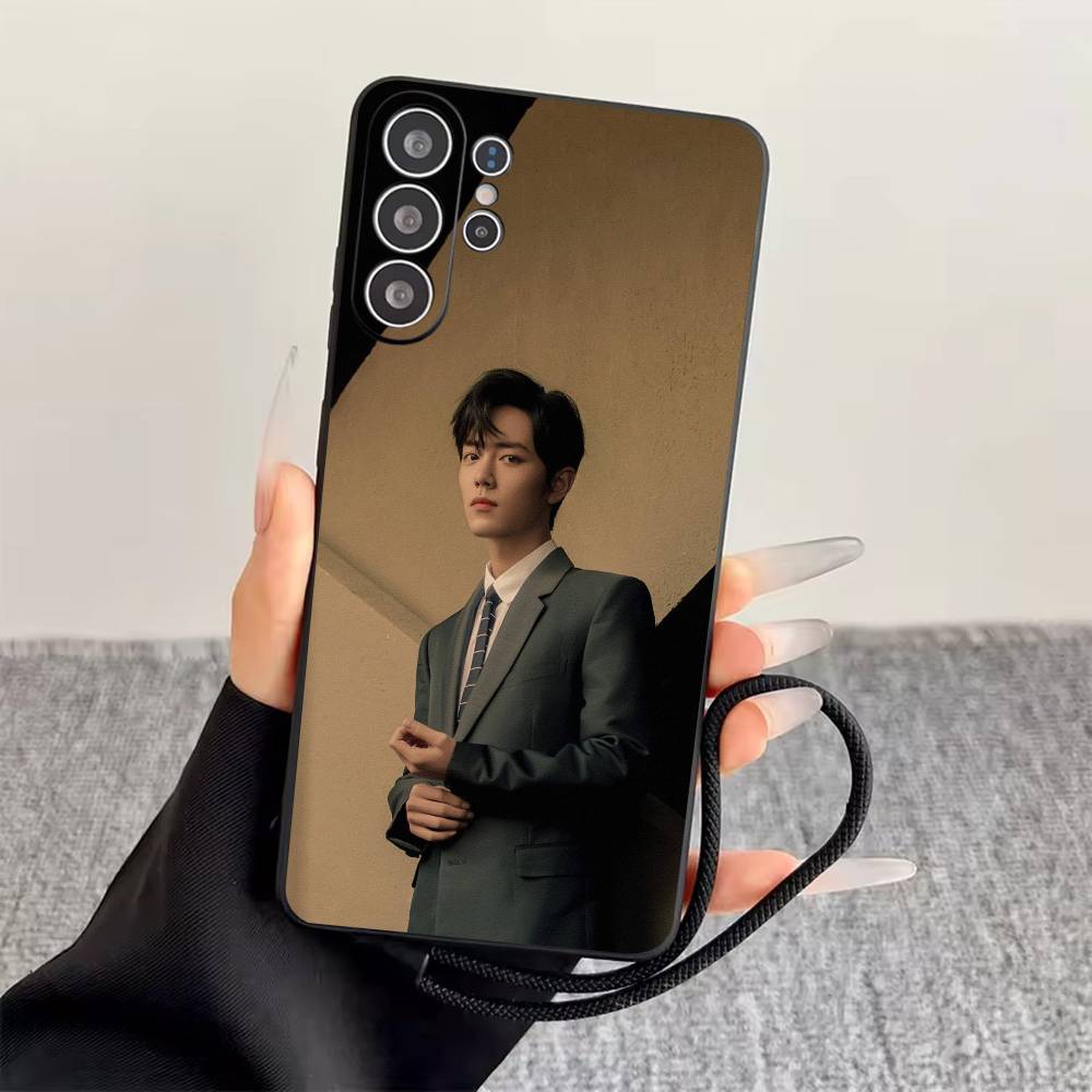 S-Sean Xiao Xiaozhan Phone Case Black Silicone Soft For Samsung S25,S24,S21,S22,S23,S30,Ultra,S20,Plus,Fe,Lite