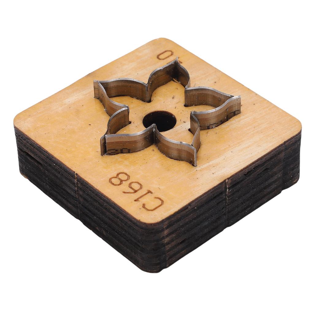 Flower Leather Cutting Die Wooden Base Steel Blade Multifunctional Leather Die Cutter for Crafts Decors