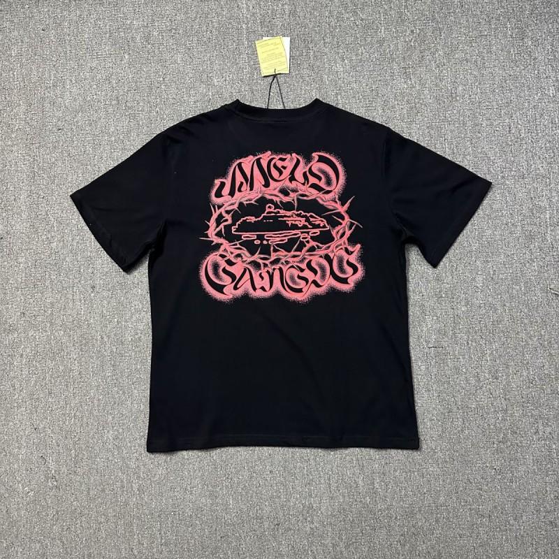Unisex Übergroßes Baumwoll-Grafik-T-Shirt Lockerer Schnitt Rundhalsausschnitt Kurzarm T-Shirt Herren Damen Freizeit