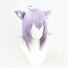 Nekomata Rice Porridge Cosplay Wig, Heat-Resistant Purple Wig, Cosplay Wig for Halloween, Events, Photoshoots, and Festivals (Wig + Ears + Tail)