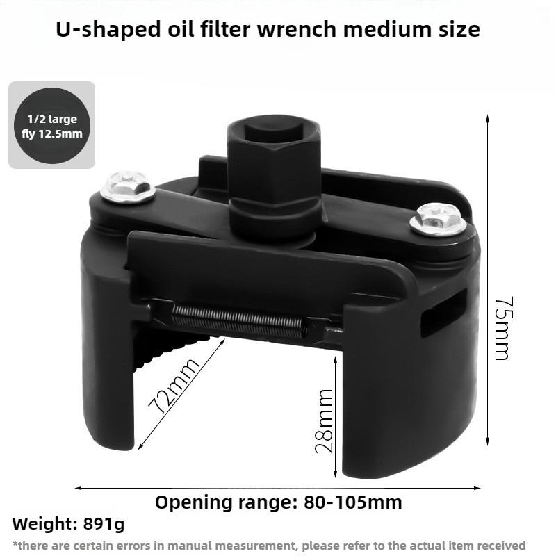 Universal Adjustable Two-Jaws Oil Filter Wrench Filter 60-80mm Filter Wrenches Remover Steel Fuel Cast Two-Claw