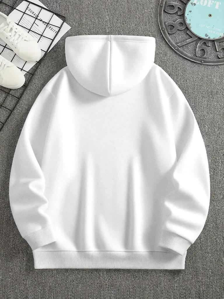 Men's Casual Fashion Two-Piece Set: PARIS Letter Print Hooded Sweatshirt & Pants