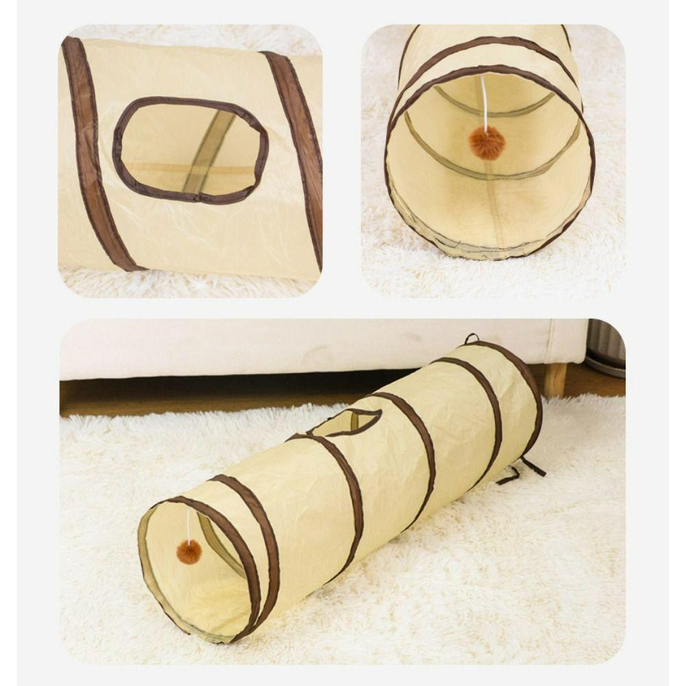 Foldable Cat Tunnel Tube Polyester+Steel Wire Cat Maze Tunnel Portable Pet Fun Play Toy Guinea Pig