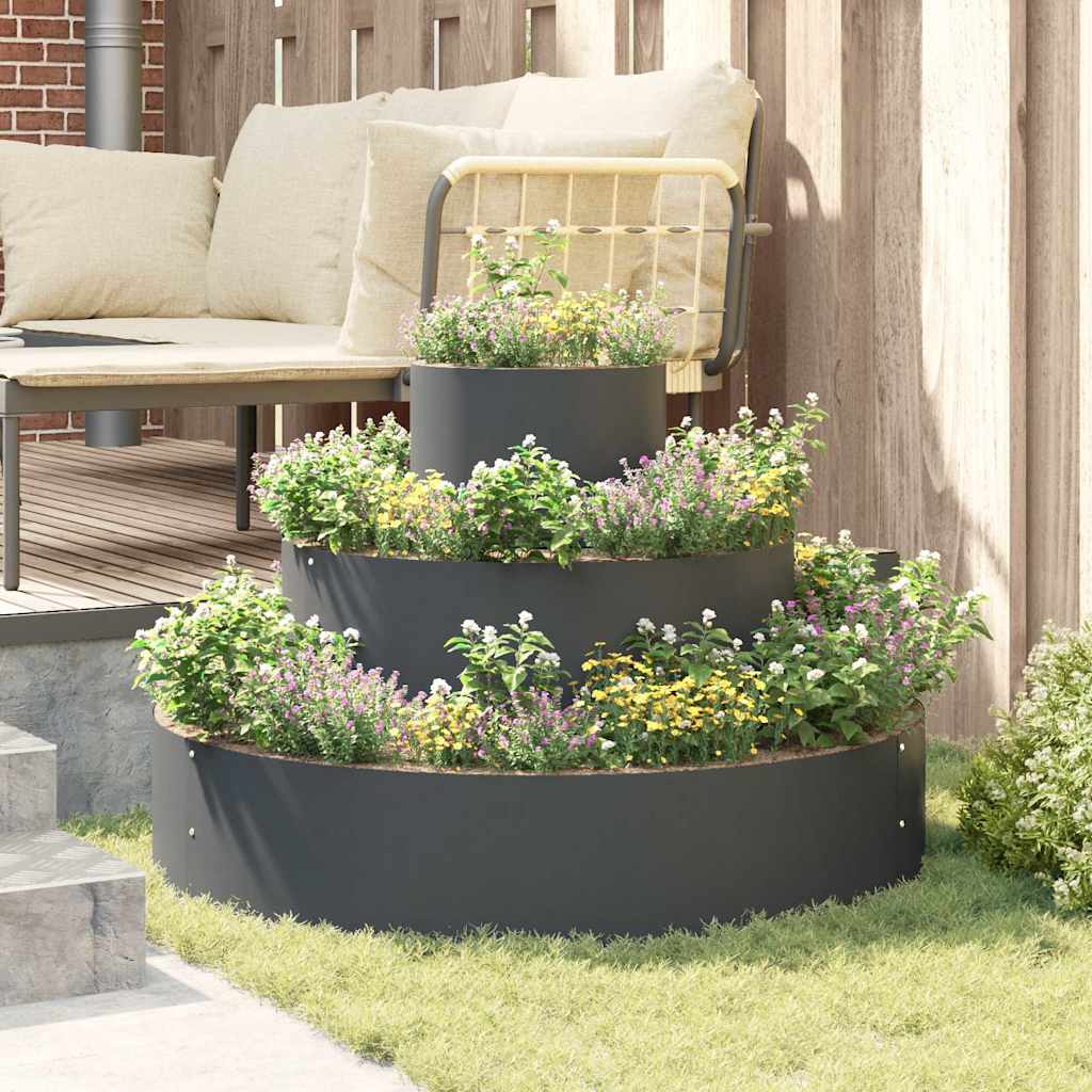 Garden Planter Anthracite 90 X 90 X 20 Cm