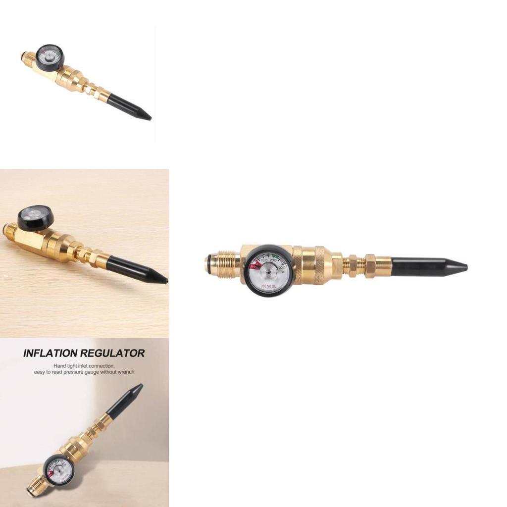 Heliumgasbehållare Ballongpump Regulator Med Tryckmätare Passar G5/8 Ventil