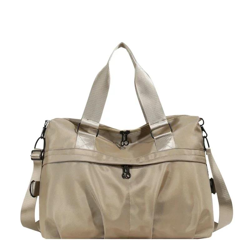 Solid Color Oxford Zipper Fashionable Casual Travel Bag  Soft Versatile Popular Shoulder Bag  New Large Capacity Crossbody Bag