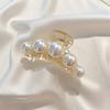 Simple Temperament Pearl Hair Clip for Woman Korean Shark Clip Girl's Ponytail Clip