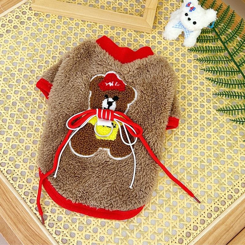 New Winter Clothes with Fleece Warmth for Pets, Dogs and Cats, Teddy Bichon Frise Tractable Vests