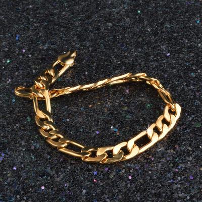 Moda Damga 18K Altın Rengi 8MM Erkek Kadın Bayan Bileklik Charm Düğün 20cm Zincir Yüksek Kalite Takı