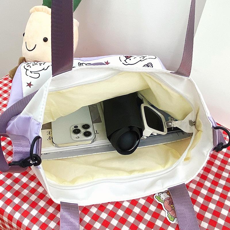 Student tutoring bag, new shoulder bag, fashionable and sweet contrasting color, large-capacity messenger bag.