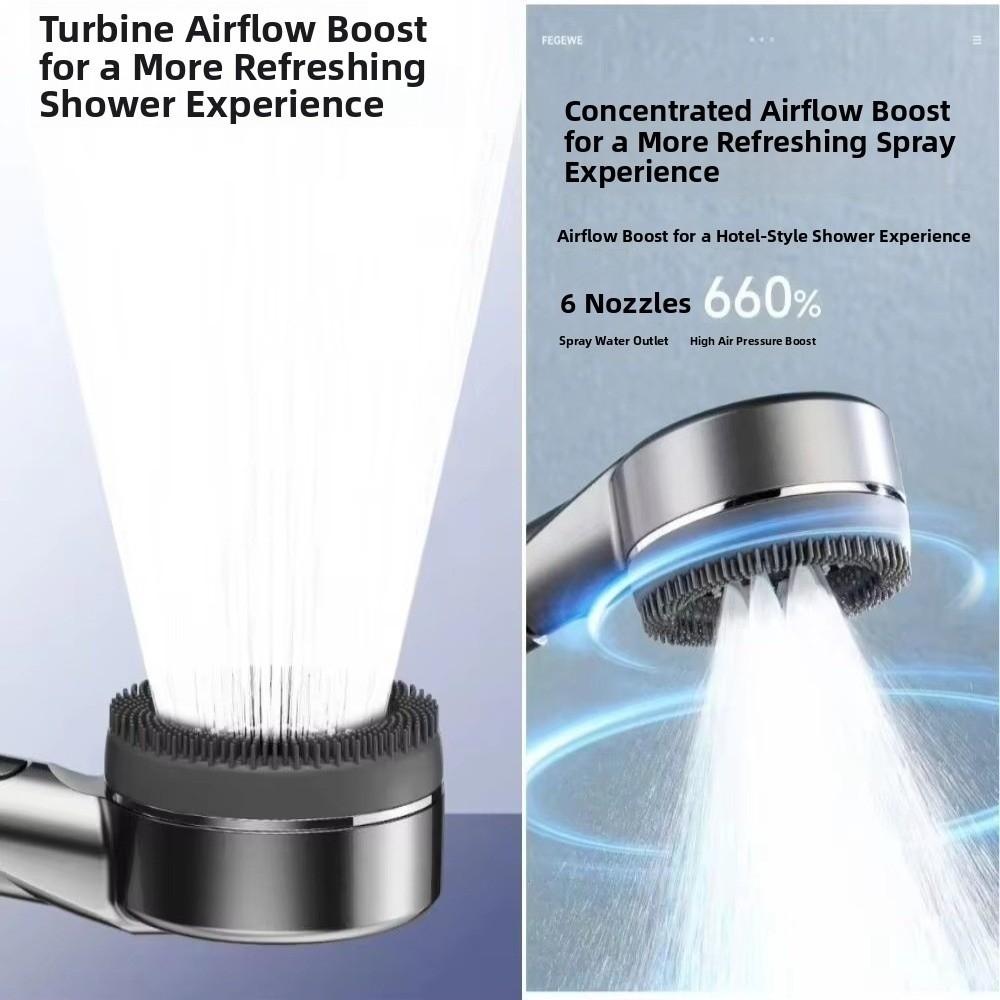 With Filter Element High Pressure Showerhead One-Key Stop Water Shower Sprayer Head  Household