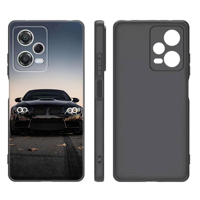 Sports Cool Car Black Silicone Phone Case For Xiaomi Redmi Note 9 10 11 11S 11T 12 13 Pro 5G Plus 9S 10S 12S