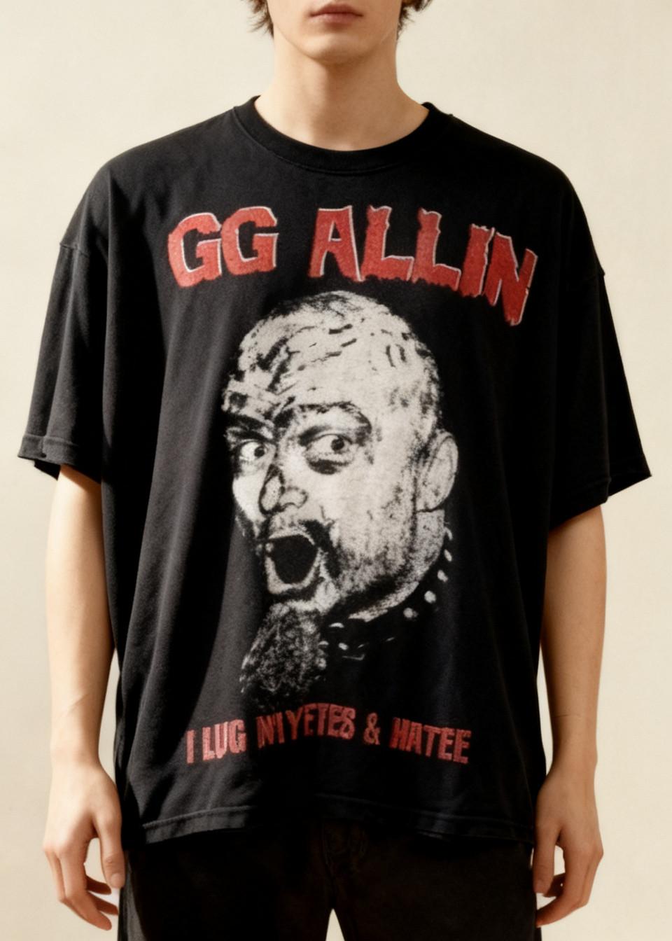 NWT! GG Allin Look Into My Eyes 00s Rare Design Black Unisex Shirt Reprint XL