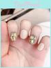 Eye-catching Nail Art Stickers Sicilian Square Glittery Pattern Flashing Style