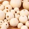 Wooden Unfinished Bracelet Jewelry Making Loose Beads Round Balls Wood Beads Necklace Accessories