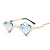Metal Frames Heart Rimless Sunglasses Women Men Steampunk Luxury Brand Sun Glasses Female Gradient Hip Hop Eyewear UV400 Shades
