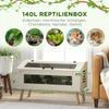 Terrarium 140L dla węży, jaszczurek, żab rogatych, kameleonów, chomików, myszoskoczków z okienkami ze szkła hartowanego