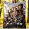 Custom Name The Last of Us Theme Printed Blanket - Perfect for Couch, Bed, Travel & Outdoor Use | Machine Washable, Cozy & Durable.