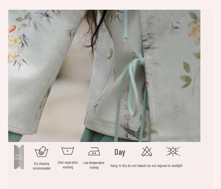 Herbst/Winter 2024 Chinesischer Retro Tang-Anzug Hanfu Cheongsam Teeset