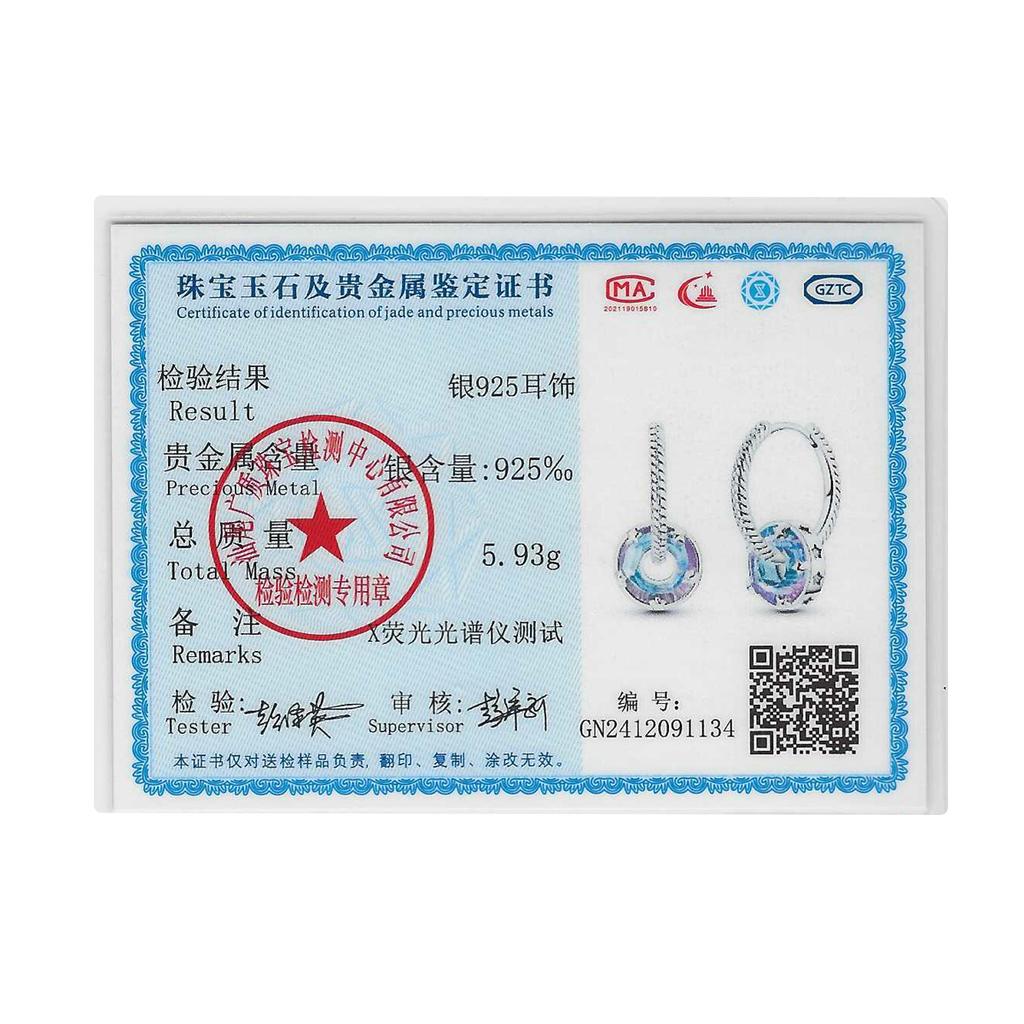 925 Silber Stern Mond Creolen Funkelnde Zirkonia Kleeblatt Ohrringe für Damen Hübscher Schmuck für Hochzeitsfeiern Geschenke