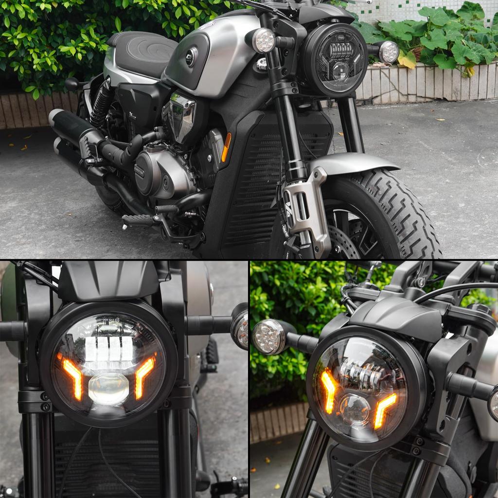 VANCROSER 7" LED Headlight with Steering Lamp Function