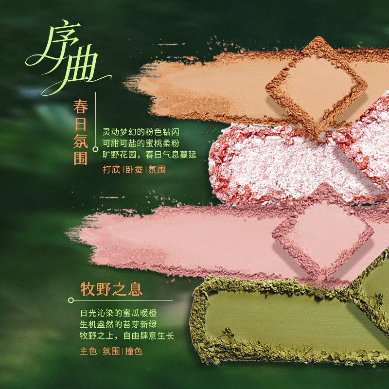 Cheeryep Qianyan Spring/Summer Makeup Set Incloud 16 Color Eye Shadow Palette and Blush All In Makeup Gift Set