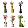 Konstnärliga katter-tema Vaser Nyckfull Blomsterarrangemang Behållare Harts Hantverk Prydnad För Hem Eller Kontor Styling Dekorationer