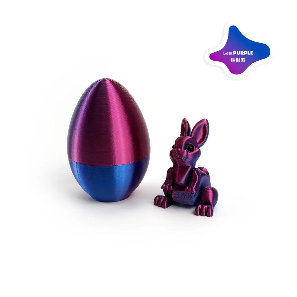 3D Printed Rabbit Eggs Ornament Animal Model Easter Rabbit Home Desktop Ornament Happy Easter Gift for Kids