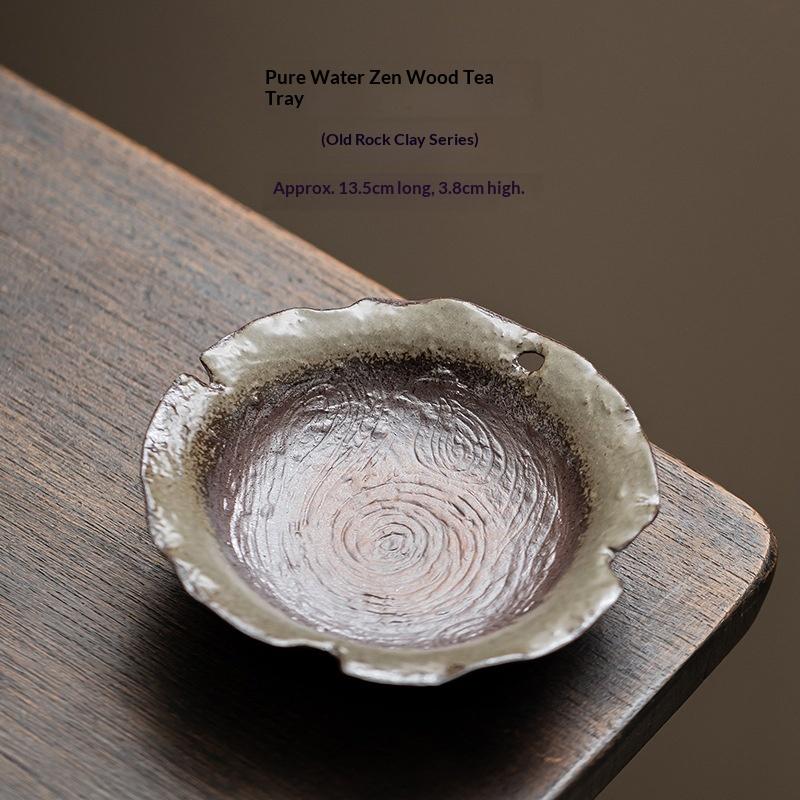 Old Rock Clay Teapot Stand Accessories Ceramic Teapot Holder Teapot Mat Dry Brewing Tray Small Tea Table Tea Tra