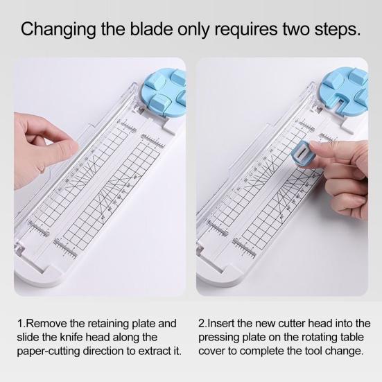 4-in-1 Portable Paper Cutters Manual Paper Trimmer Press-Type Cutting Machine Precision Paper Cutting Tools for Scrapbooking & DIY Project