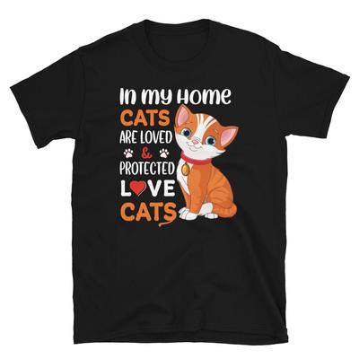 Cats Are Loved Cute Cat Funny Animal Kitty Cats T-Shirt