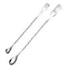 Island Odd Stainless Steel Cocktail Mixing Spoon with Double-Ended Jigger