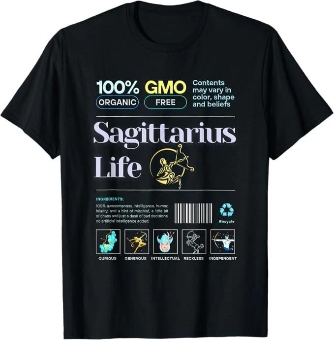 Unisex Adult Funny Graphic Sagittarius Life Zodiac Sign Fny Astrolo... M