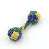 Cotton Rope Dumbbell Dog Toy Bite Resistant Knotted Rope Puppies Chew Toy Boredom Stress Relief Pet Teething Cleaning Interactive Toy