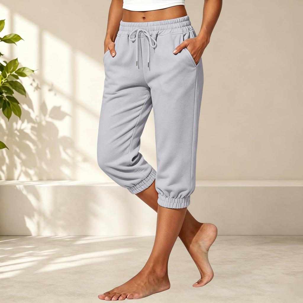 Women's Loose Fit Joggers with and Pockets, Elastic Cuffed Hem, Casual Sweatpants