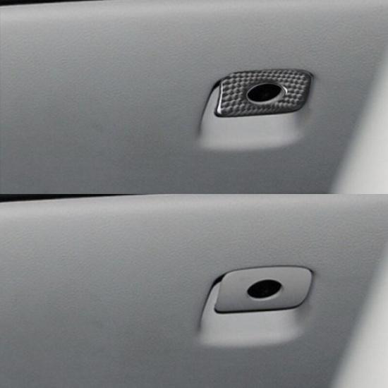 For Corvette C6 2005-2013 Carbon Fiber Copilot Glove Box Button Cover Sticker