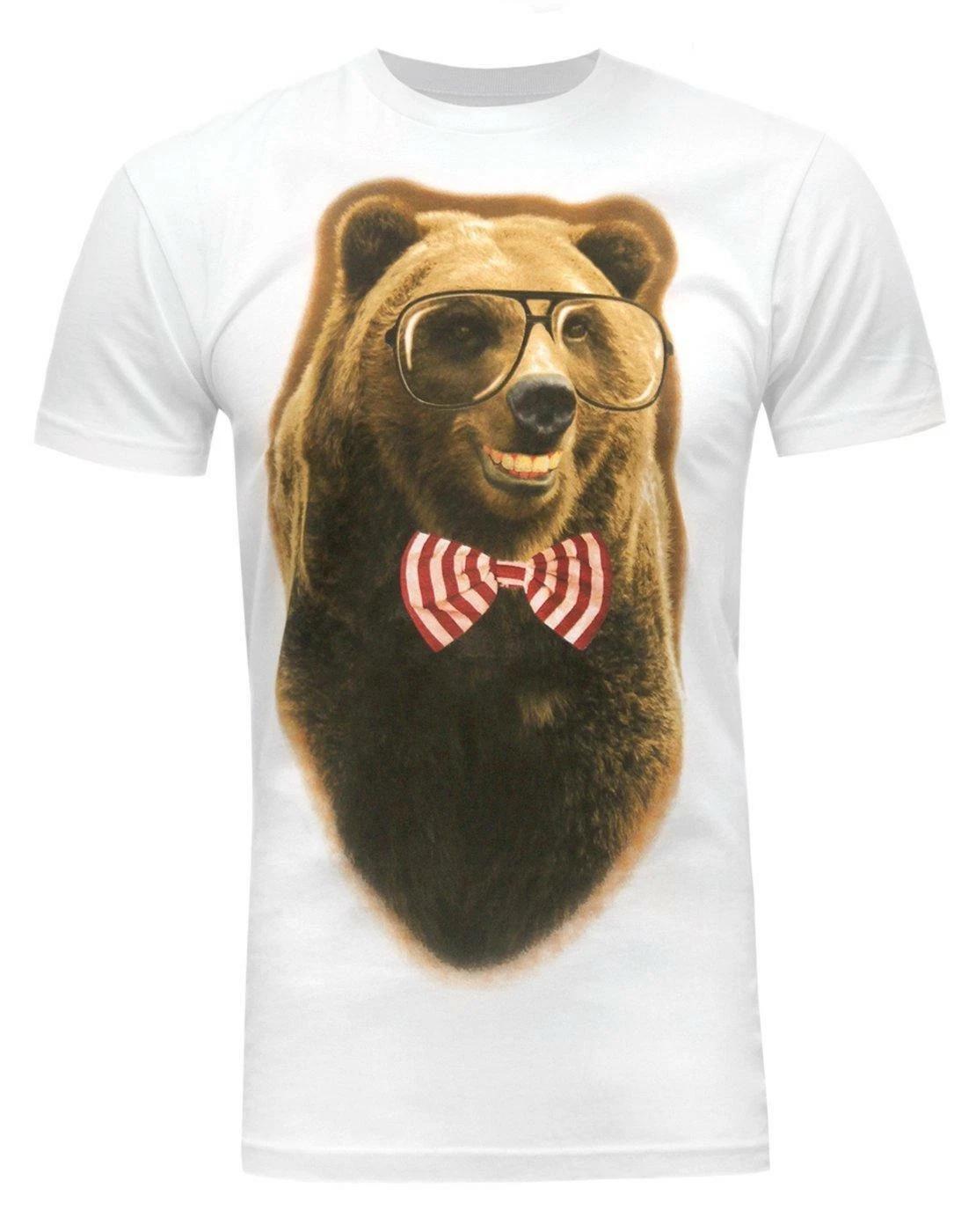 

Goodie Two Sleeves Roarer The Explorer Bear Graphic Short Sleeved 100% Cotton T-shirt Mens Tees Top Mens S