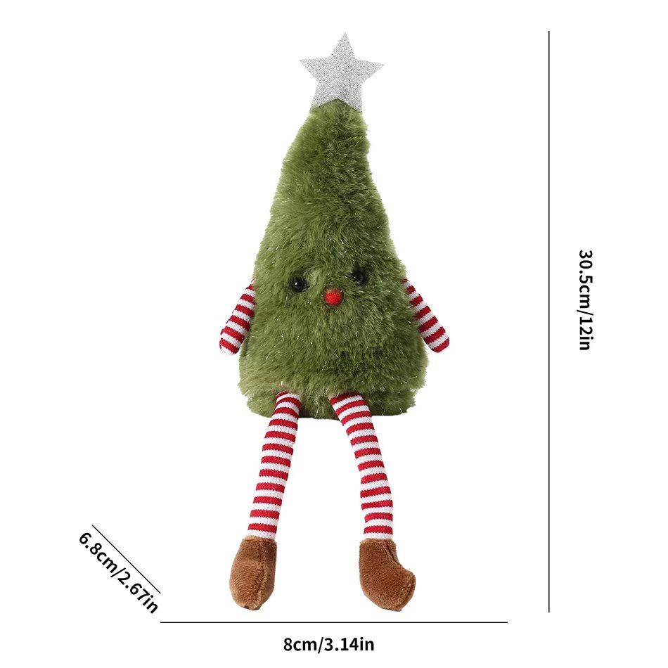 Christmas 1pc decorations cute plush tree doll home party ornaments gifts couple Cuddly Huggable Comfort Kawaii Adorable Stuffed Fluffy Soft