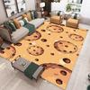 Cartoon Food Print Rug Cute Toast Egg Design Non Slip Living Room Bedroom Floor Mat  Carpets for Bed Room  Decoration Chambre