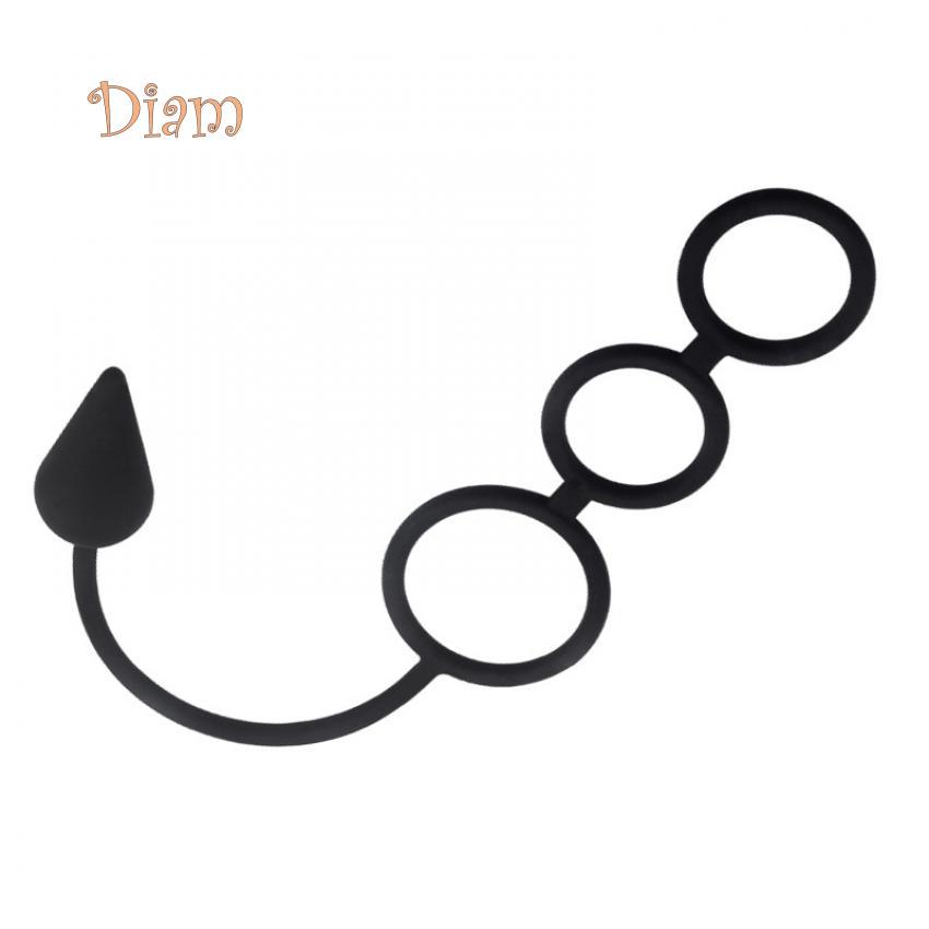 LOL Männer Zeitverzögerung Drei Ring Schwanz Penis Lock Anal Butt Plug Prostata Massager Sex Spielzeug
