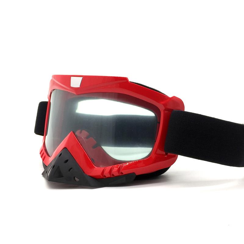 Motocross Ski Glasses Goggle with Nose Guard Dark Gray Silver Print Outdoor Sport Ski Goggles Windproof Glasses