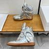Hidden Inner Height Increase High-Top Women'S Shoes Color Matching Slope Heel Casual Velcro Sneakers Women