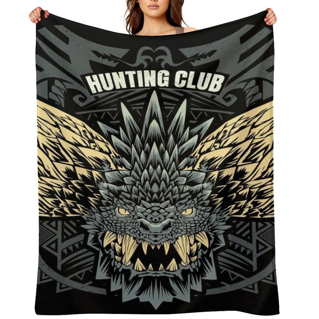 Nergigante Hunting club Throw Blanket Kid'S Flannel Beach Cute Plaid Blankets