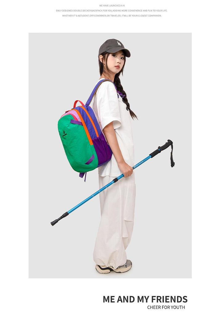 2026 Cross-Color Lightweight School Backpack - Large Capacity for Boys & Girls, Perfect for Outdoor Travel