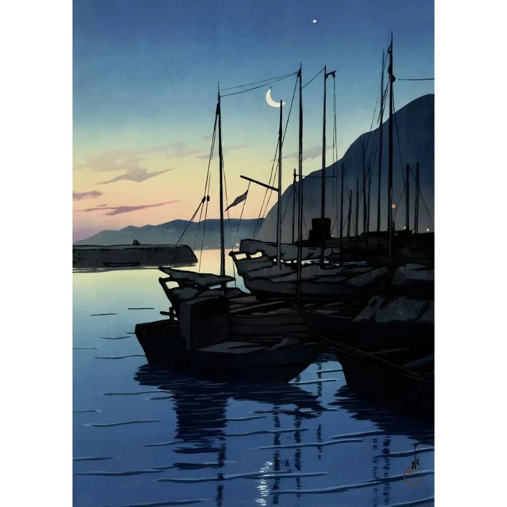 Japanese Landscape Ukiyo-e Kawase Hasui Artworks Art Poster Vintage Canvas Painting Wall Print Picture Room Home Decoration