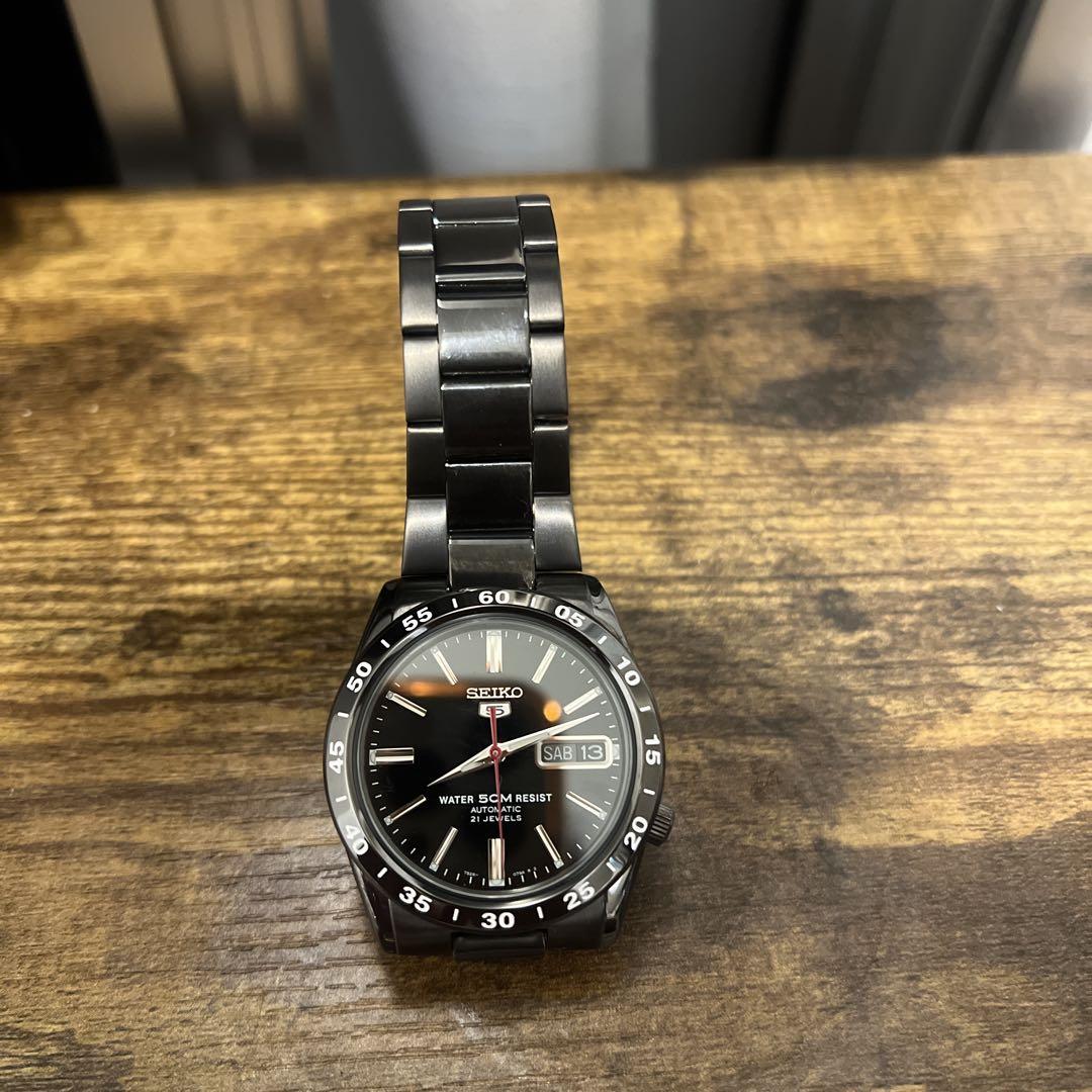 

[USED] Seiko automatic watch, black, 100m water resistant