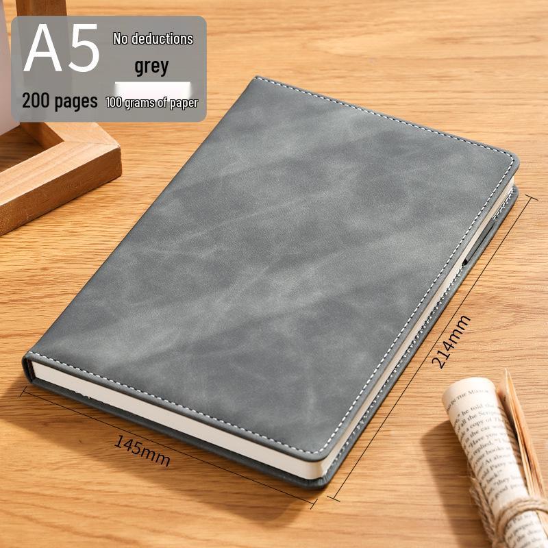 Custom A5 Office Notebook - Thick, Simple Notepad for Business Meetings, Logo Printable