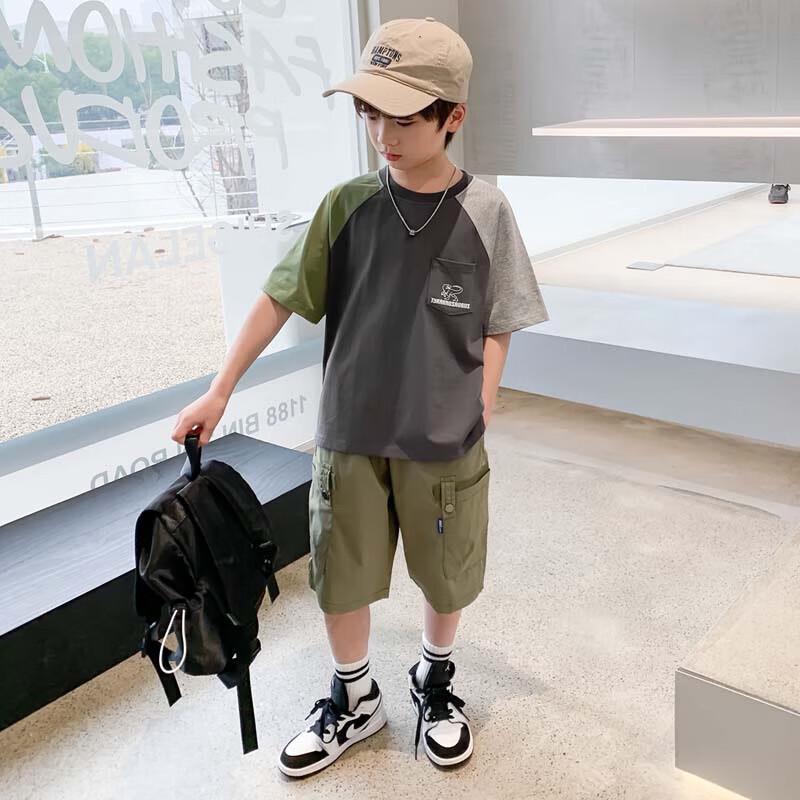 Zuoxi Boys' Summer Cotton-Feel Short-Sleeve T-Shirt
